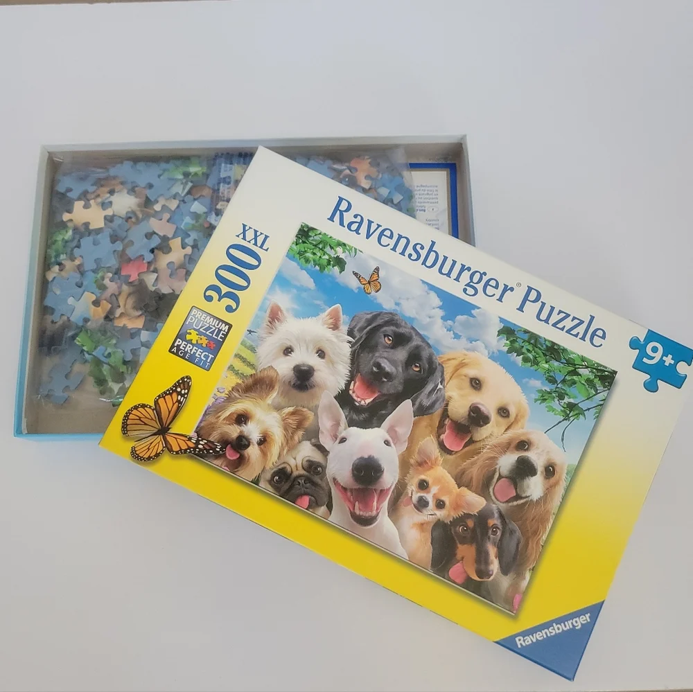 NEW Ravensburger Delighted Dogs 300 Piece XXL Jigsaw Puzzle Kids Toys
